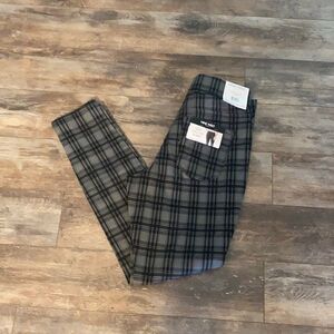 Nine West Heidi Grey & Black Plaid Casual Dress Pants